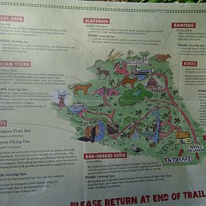 Map of the Maharajah Jungle Trek at Disney's Animal Kingdom (2014)