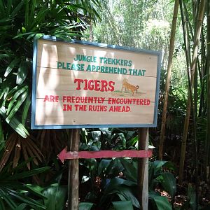 Tiger Signage at Disney's Animal Kingdom (2014)