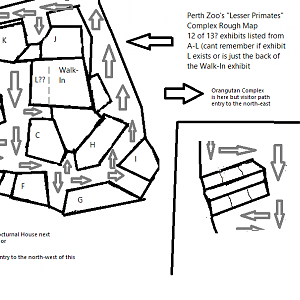 Map of Perth Zoo's 'Lesser Primates' Complex