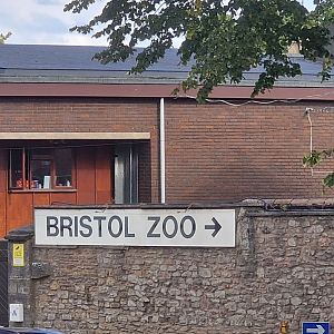 Old sign at car park