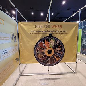 Children's Museum CT - Amazing Amphibians, spin the wheel and answer questions