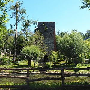 Saint Bernard Tower and part of the South American exhibit, 2022-06-28