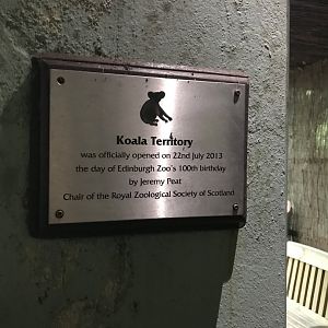 Koala territory plaque