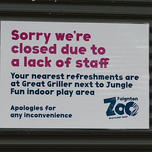 One of the food outlet signs, September 2022