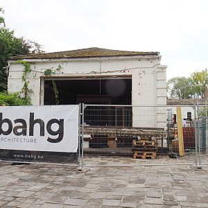 Renovation of shop and office buildings surrounding petting zoo/farm area, 2022-09-15