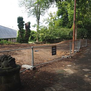 Renovation of gardens between brewery and old abbey tower, 2022-09-15