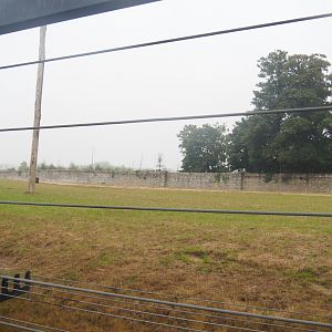 Second large Asian elephant paddock seen from the train, 2022-09-14