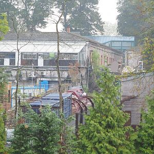 Buildings surrounding the farm area, seen from The Last Frontier, 2022-09-15
