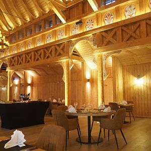 Interior of fine dining restaurant Le Mökki, 2022-09-14