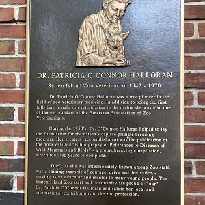 Signage for historic zoo veterinarian