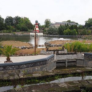 The Kingdom of Ganesha - View from top of rice paddies with new islands and water buffalo tunnel, 2022-09-15