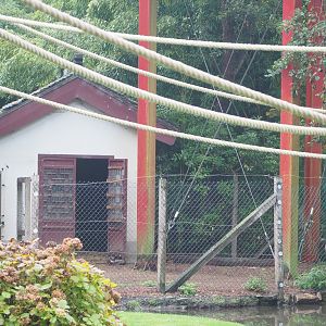 Central Chinese goral and Siberian crane barn and separation paddock, 2022-09-15