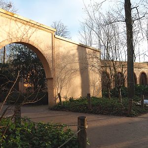 Moroccan pavilion with Barbary macaque viewing areas, 2022-01-02
