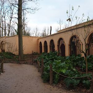 Moroccan pavilion with Barbary macaque viewing areas, 2022-01-02