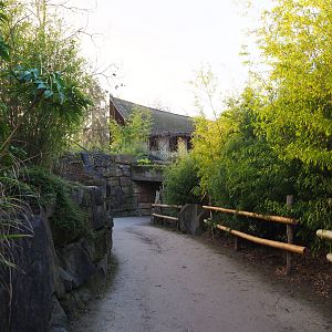 Walkway to lower Asian elephant viewing area, 2022-01-30