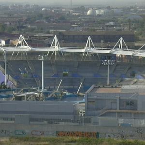 Vieuw of the delphinarium from my hotelroom