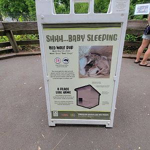 RWPZ 7/22 - Red wolf pup sign