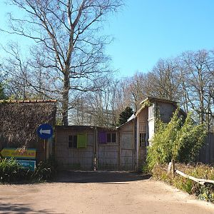 Themed gates to off-show area near Bactrian camel paddock, 2022-03-08