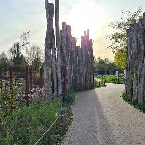 Path decoration near second Rhinoceros enclosure