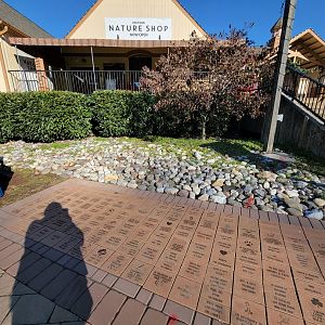 Elmwood Park - Nature shop from inside zoo, and donation bricks that will be moved to outside new entrance