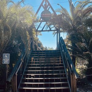 Stairway leading to boardwalk.