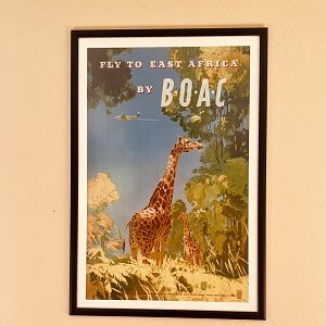 Vintage Travel Poster in Cafe