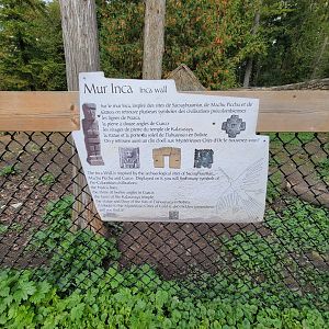 Parc Safari - Farm of the 5 Continents, Inca wall sign