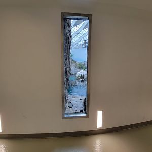 Biodôme Montréal - Gulf of St. Lawrence - Narrow viewing windows near exit from the Gulf