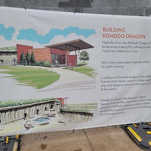 Nashville Zoo 5/22 - Komodo dragon construction by Healthcare Veterinary Center