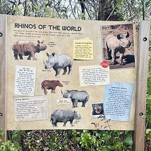 Rhinoceros Information Sign