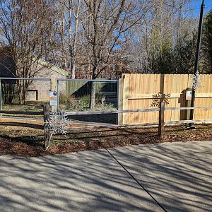 New fence with glass windows at the Nile Crocodile exhibit
