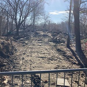 Construction on Former Aoudad / Ostrich Exhibit