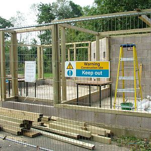 Aviaries under construction at Birdland 19/09/09