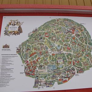 Map of Skansen open air museum and zoo