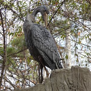 Statue of Heron preening