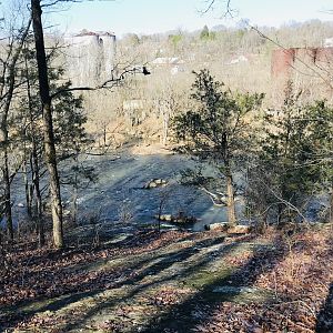 Old Franklinville Mills across Deep River