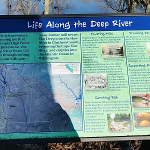 "Life along Deep River" Interpretive Sign
