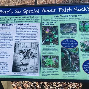 Faith Rock Interpretive Sign