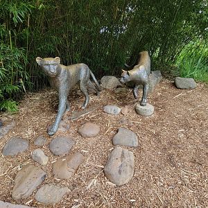 Cincinnati Zoo 5/22 - Cheetah Encounter, statues