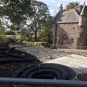 View of staff facility construction