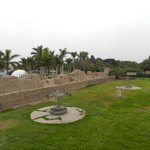 View to the white-tailed deer exhibit - Parque de Las Leyendas