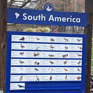 South America Aviary - sign