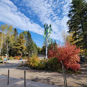 Zoo Sauvage 10/22 - Art outside main restaurant