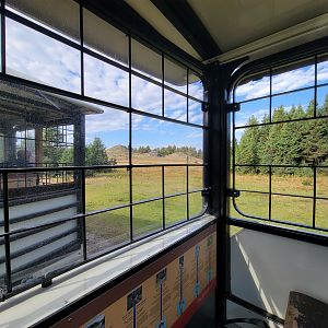 Zoo Sauvage 10/22 - Train, coming up to the musox area