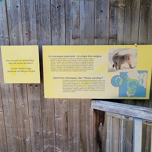 Zoo Sauvage 10/22 - Eastern Asia, Japanese macaque sign