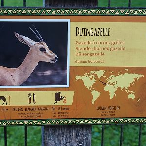 Slender-horned gazelle signage, 2022-07-16