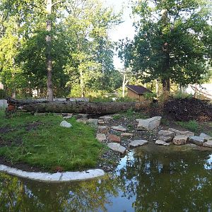 New island housing Reeves's muntjacs (Possible future Red panda or Sulawesi crested macaque island), 2022-09-12