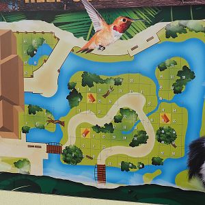 Map of the Nuboso exhibit on sponsors sign, 2022-08-28