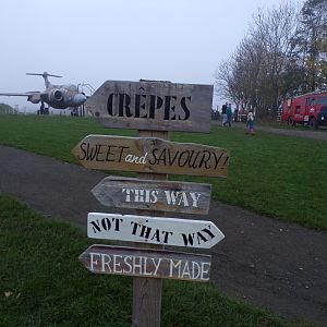 Crepe stall sign