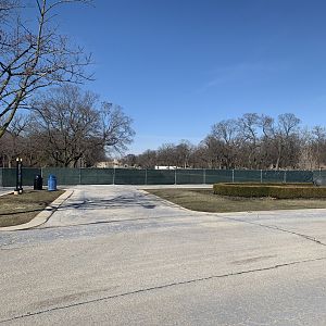 West Mall fenced off for construction of new monkey and ape exhibits